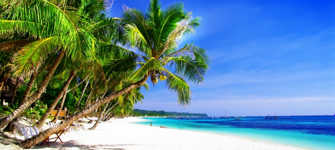 Boracay, pláž White Beach, Filipíny