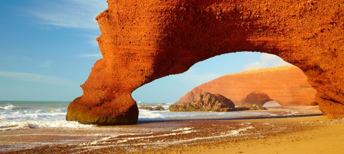 Sidi Ifni, pláž Legzira, Maroko