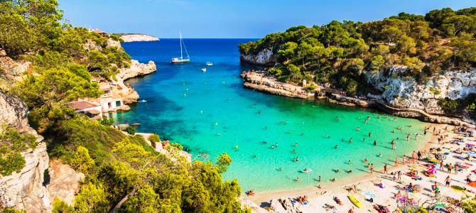 Mallorca, Cala Llombards, Španělsko Mallorca, Cala Llombards, Španělsko
